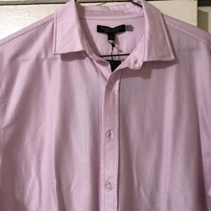 Banana Republic Pink Performance Knit Button Down